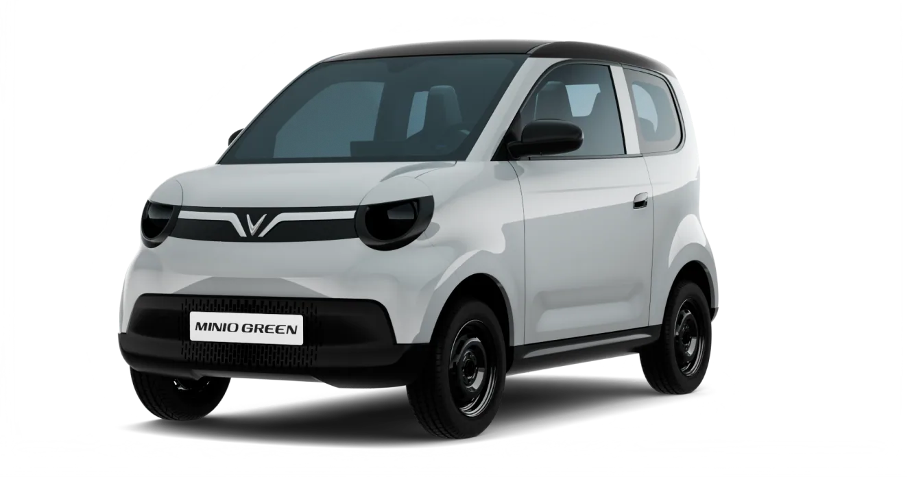 VinFast Minio Green màu Desat Silver – nóc Jet Black