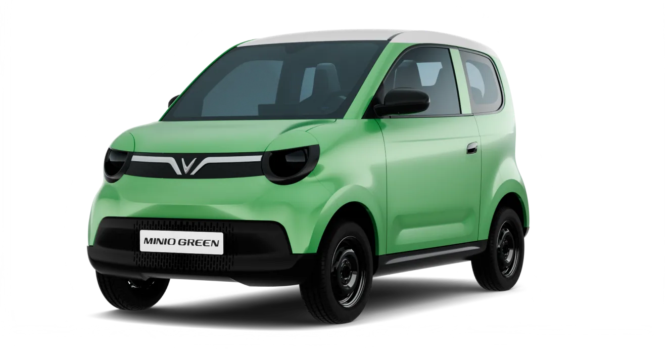 VinFast Minio Green màu Tropical Jade – nóc Infinity Blanc