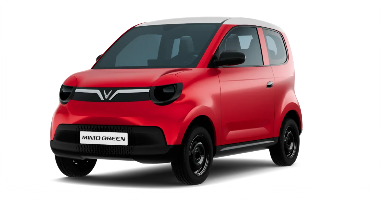 VinFast Minio Green màu Solar Ruby – nóc Infinity Blanc