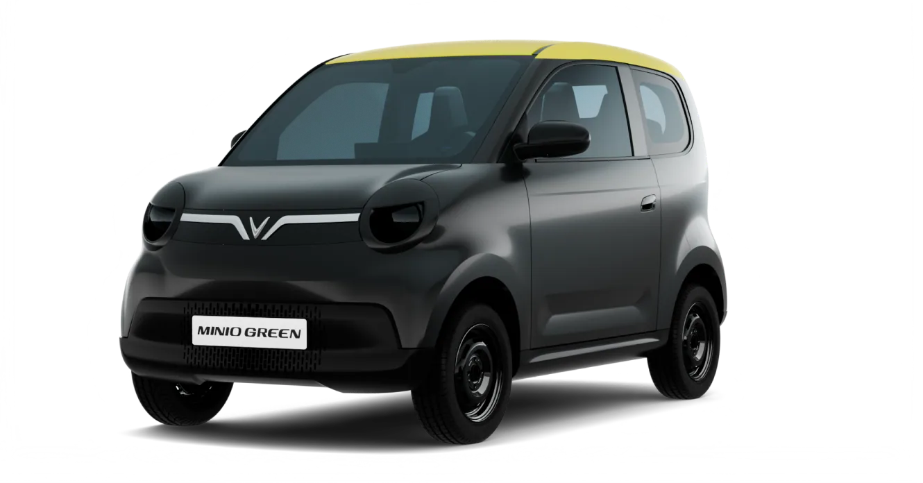 VinFast Minio Green màu Jet Black – nóc Summer Yellow