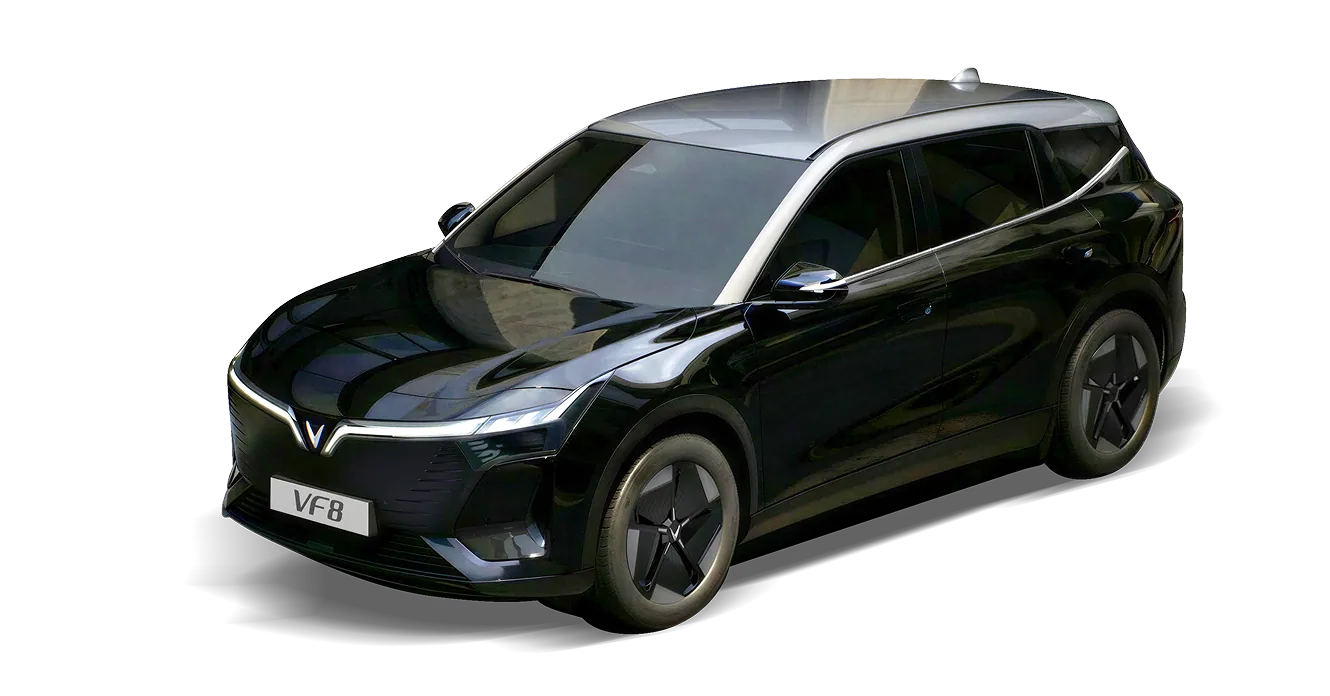 VinFast VF 8 Thế hệ mới màu Jet Black – nóc Stealth Gray