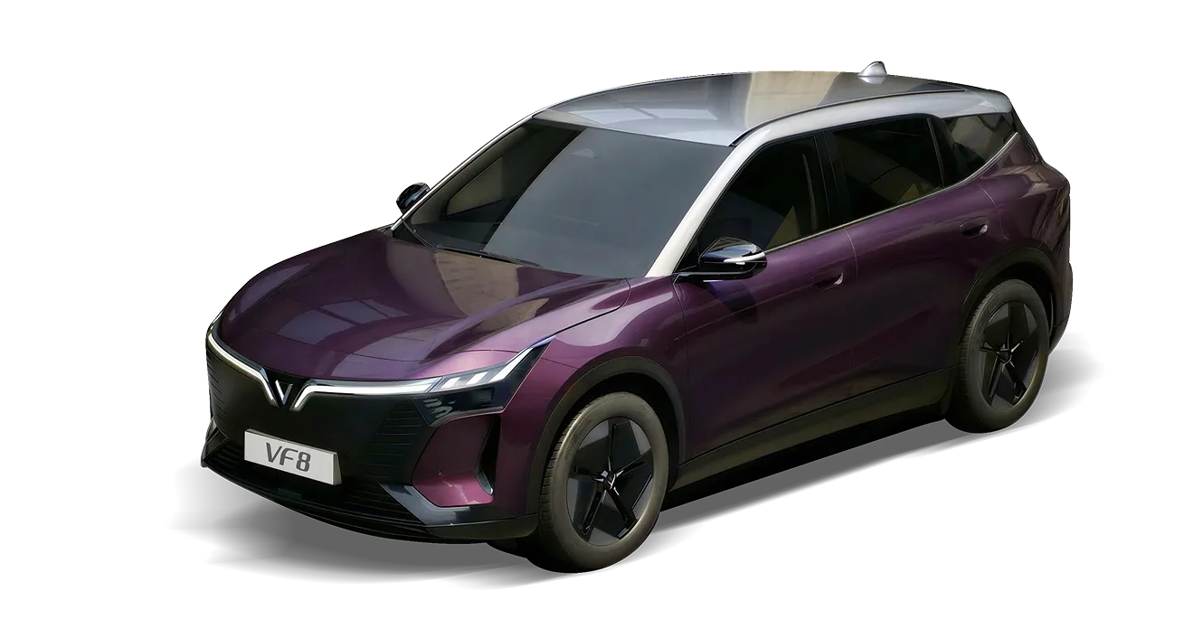 VinFast VF 8 Thế hệ mới màu Mysterioso Purple – nóc Stealth Gray